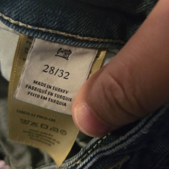 Scotch & Soda Amsterdams Blauw Heart Print Skinny Jeans 28/32 - Picture 4 of 8